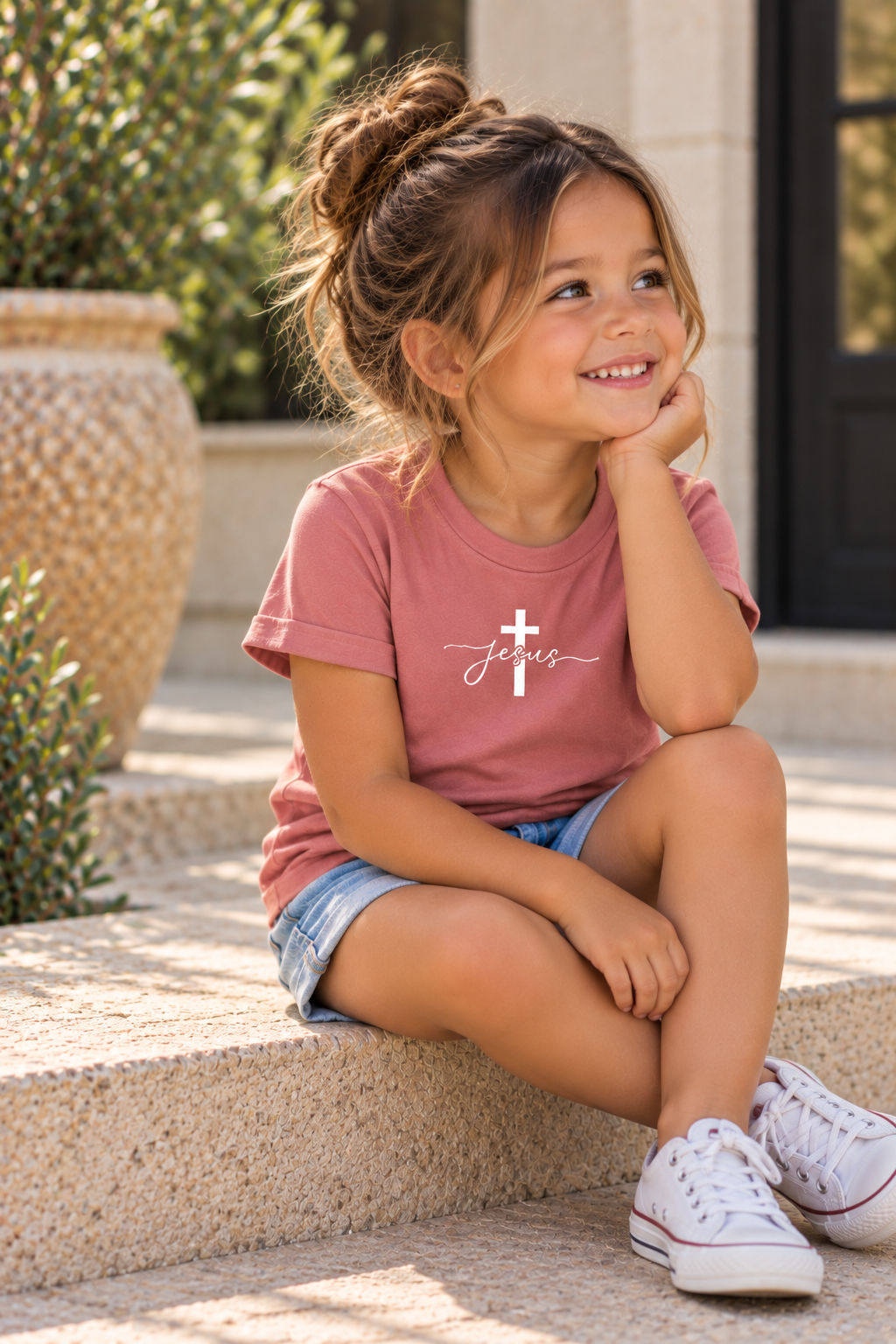 Jesus Cross T-Shirt for Toddler Girls