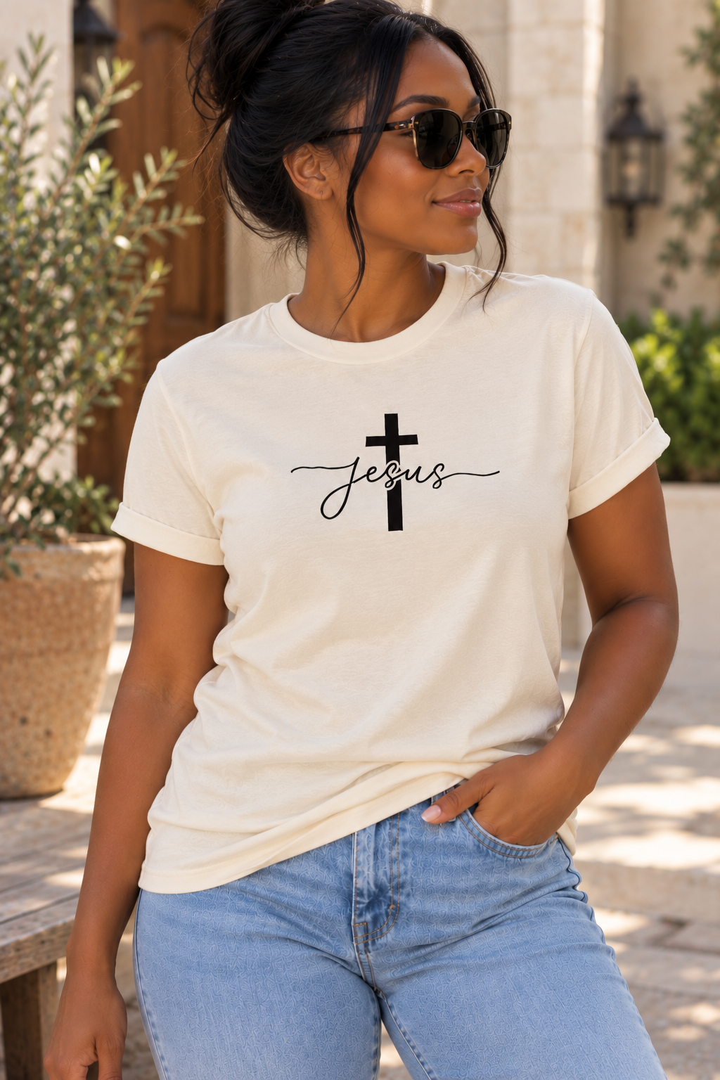 Women's Jesus Cross T-Shirt