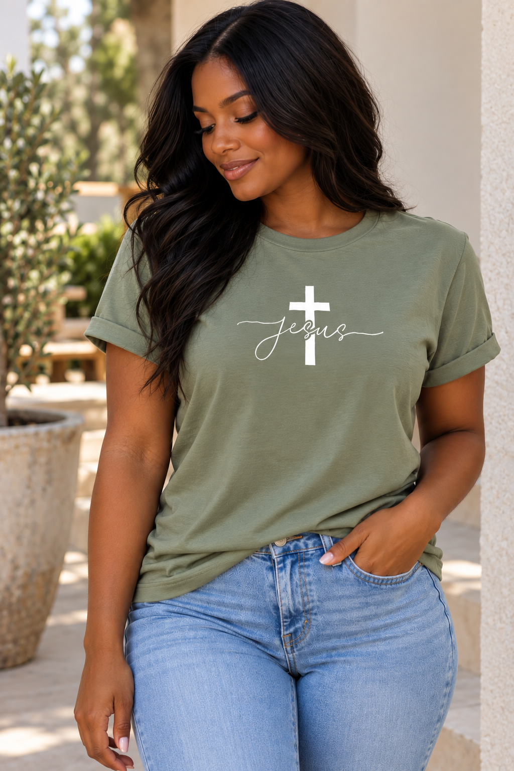 Women's Jesus Cross T-Shirt