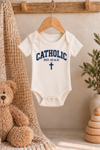 Catholic Varsity Onesie for Baby Boys