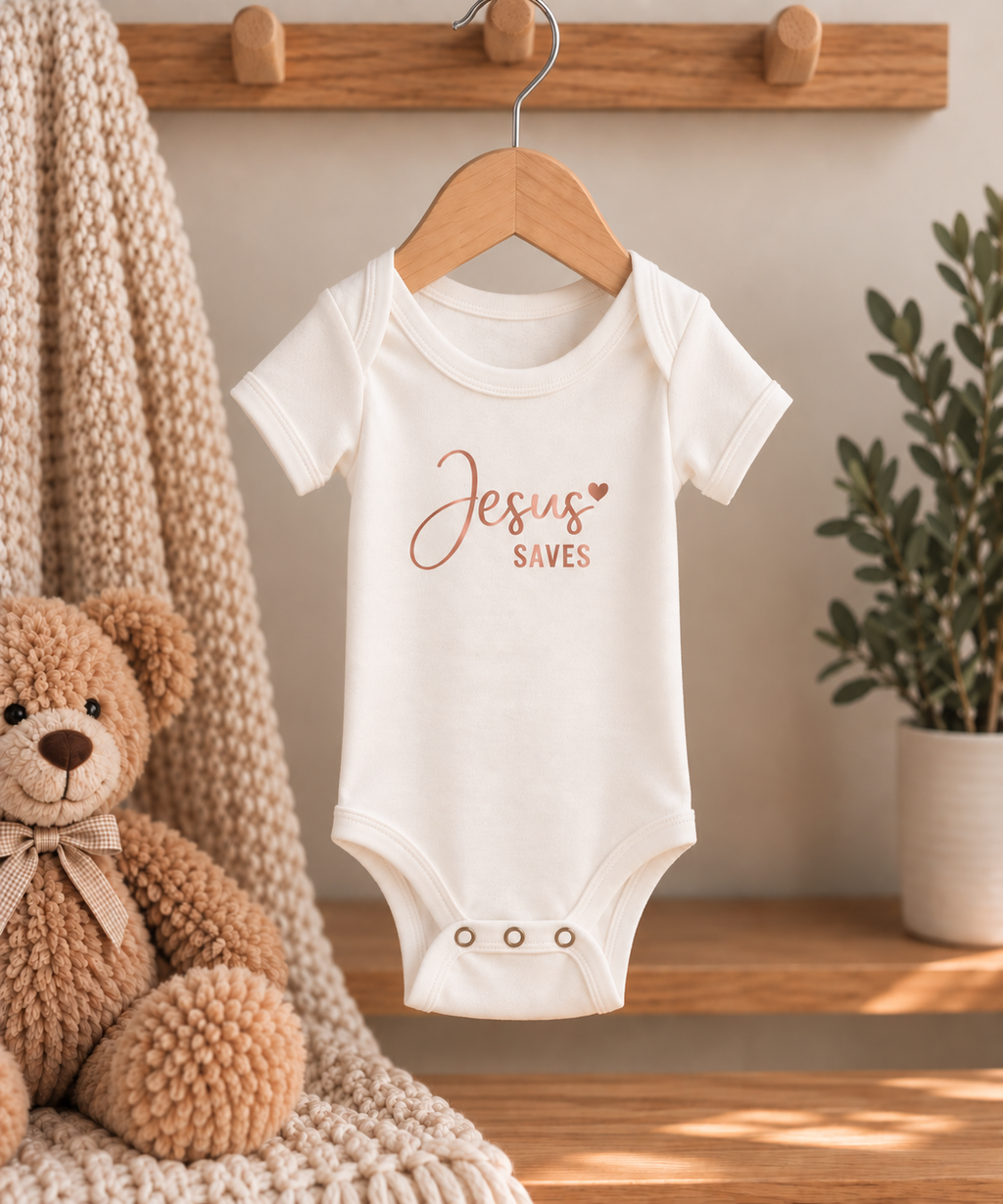 Jesus Saves Onesie for Baby Girls