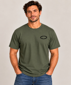 King of Kings T-Shirt for Men — Military Green / Black — front view
