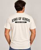 King of Kings T-Shirt for Men — Natural / Black — back view