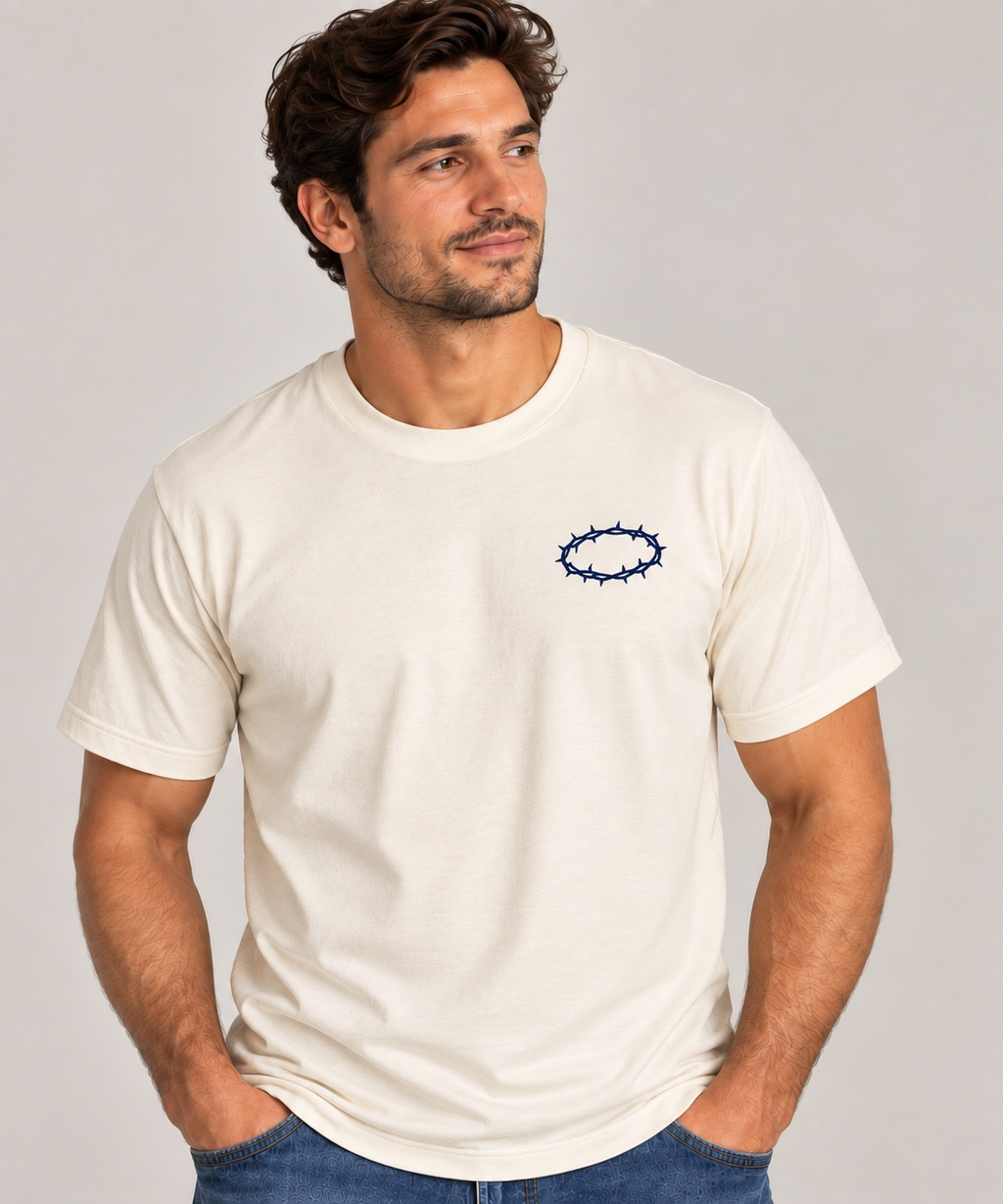King of Kings T-Shirt for Men — Natural / Navy — front view