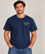 King of Kings T-Shirt for Men — Navy / White — front view