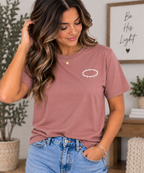 Women's King of Kings T-Shirt — Mauve / White — front view