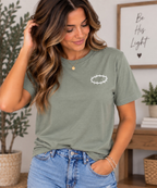 Women's King of Kings T-Shirt — Sage / White — front view